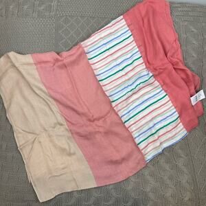 LOFT Pink and Multicolor Scarf